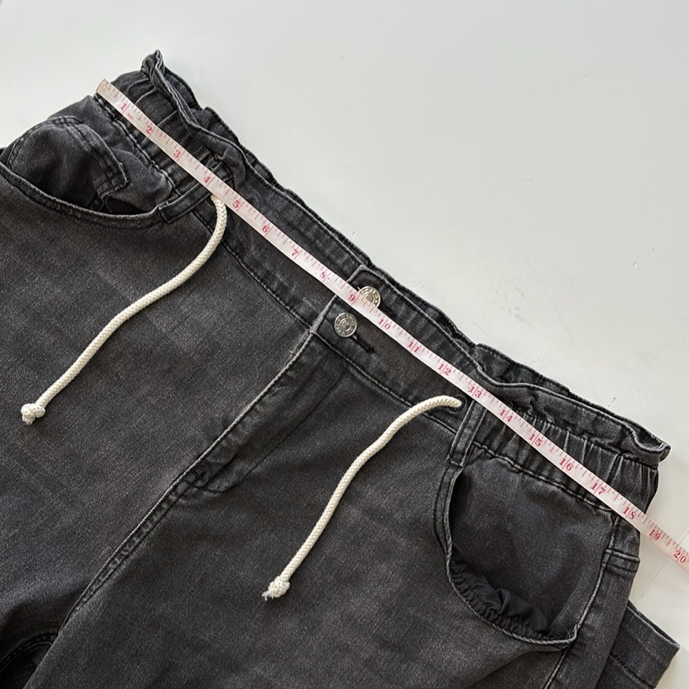 Women's Black High Rise Wide Leg Jeans - Picture 10 of 13